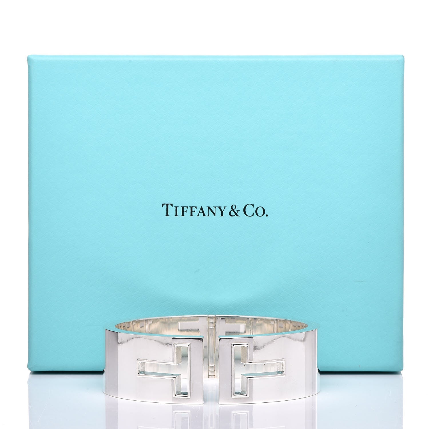 Tiffany Sterling Silver T Cutout Cuff Bracelet 5 of 5