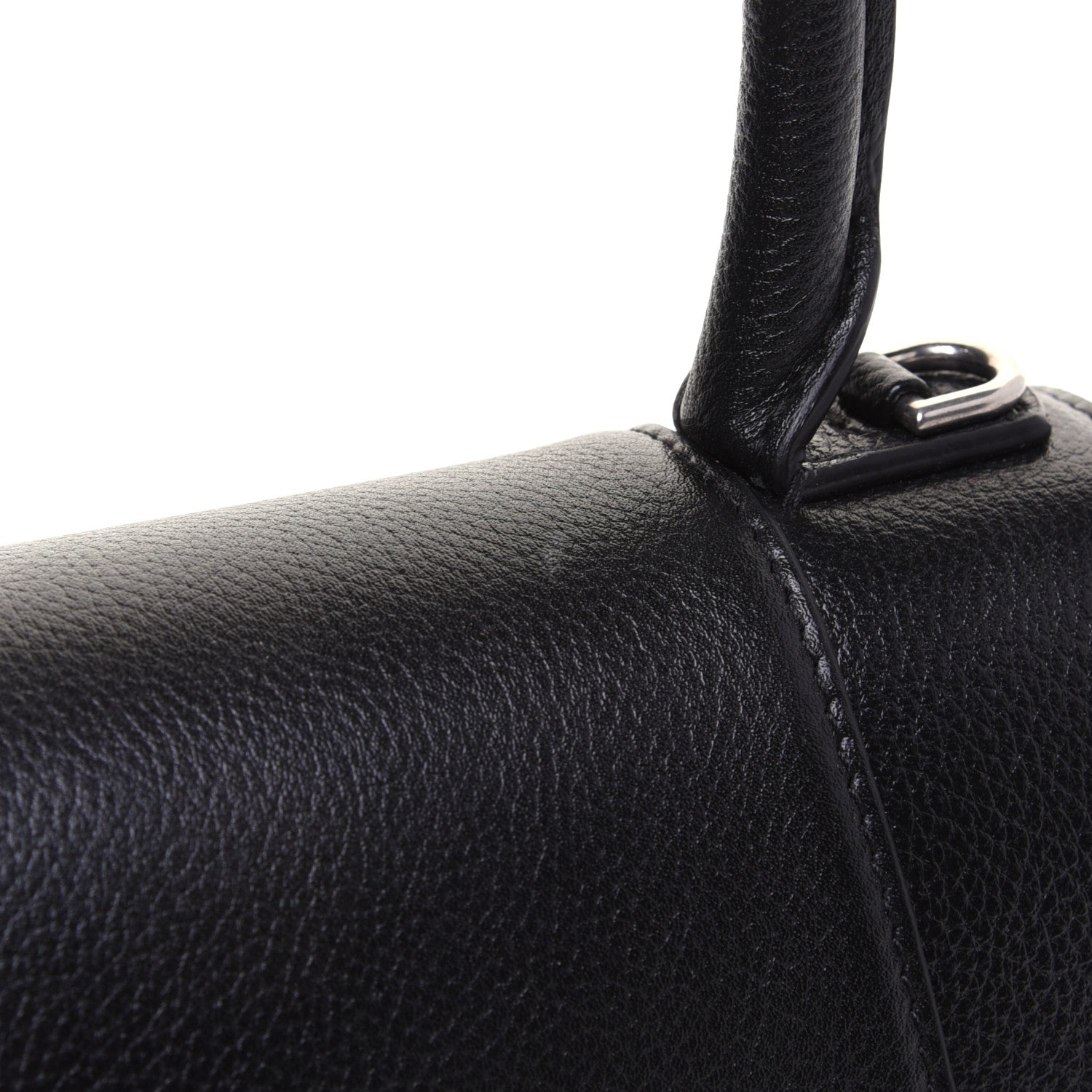 Balenciaga Grained Calfskin Small Hourglass Top Handle Bag Black 13 of 17