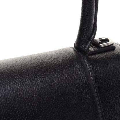 Balenciaga Grained Calfskin Small Hourglass Top Handle Bag Black 13 of 17