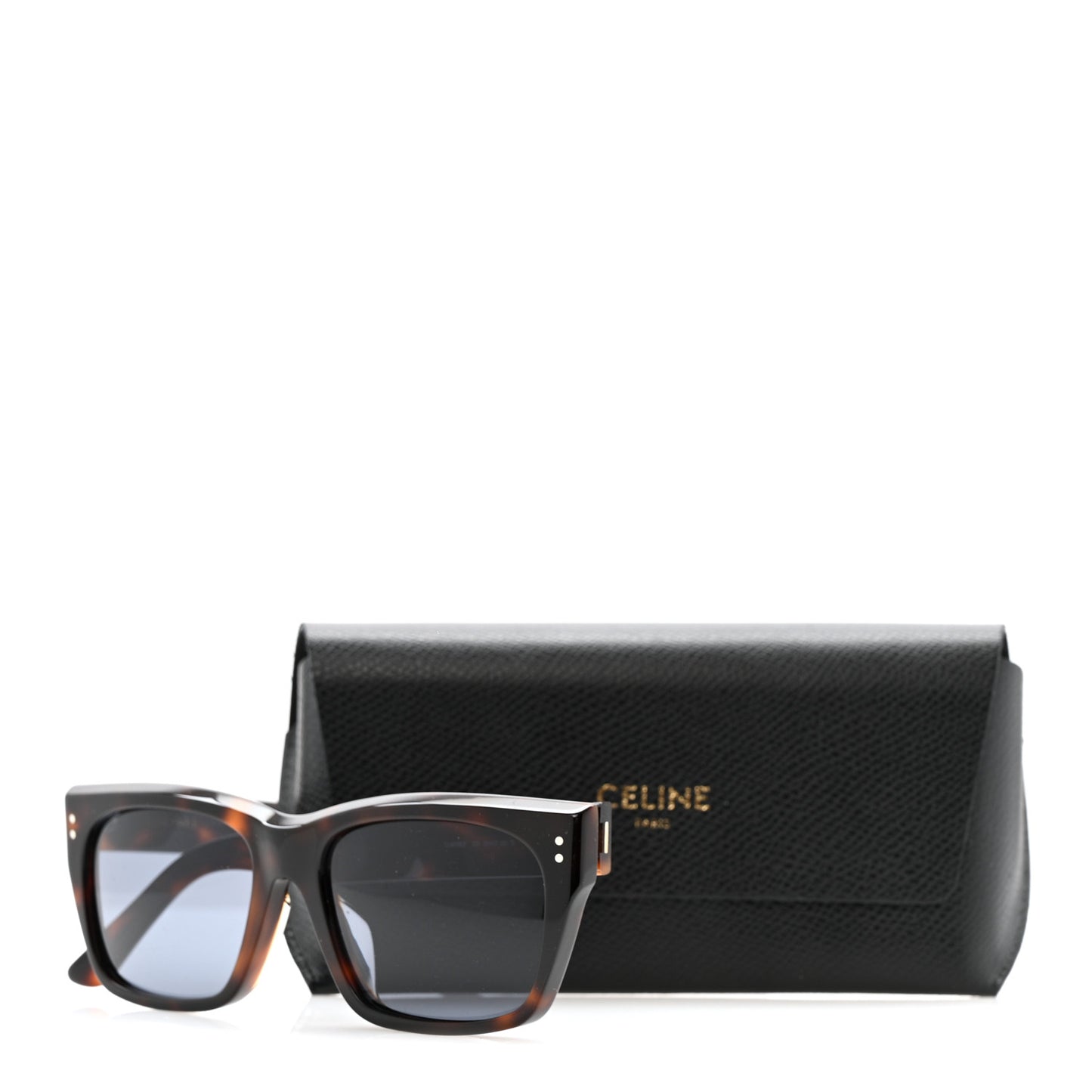Acetate Rectangular Sunglasses CL40082F Havana