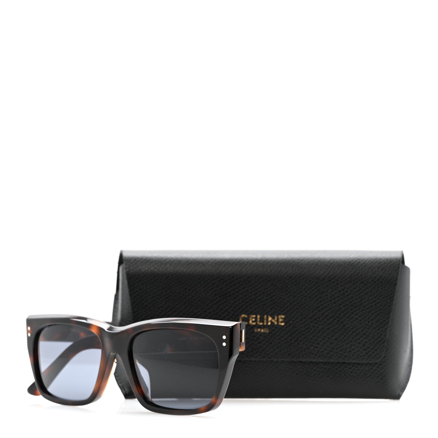 Celine Acetate Rectangular Sunglasses CL40082F Havana 7 of 7