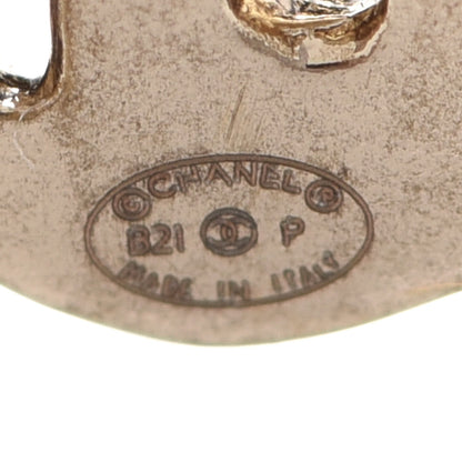 Chanel Metal CC Turnlock Climber Clip On Earrings Gold 4 of 5