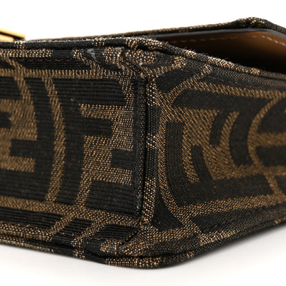 Fendi Fabric Jacquard FF 1974 Wallet On Chain Tobacco Moro 9 of 10