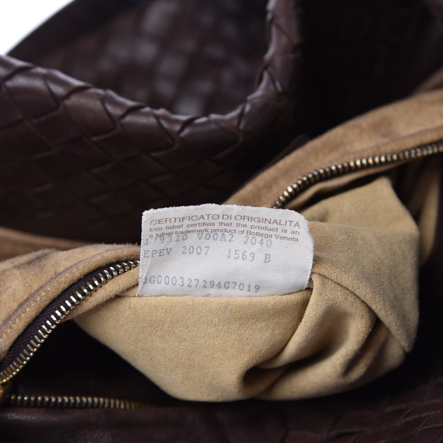 Nappa Intrecciato Medium Garda Bag Ebano