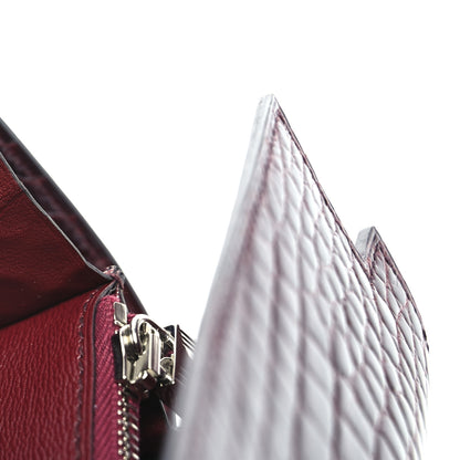 Hermes Shiny Alligator Kelly Longue Wallet Bourgogne 7 of 10