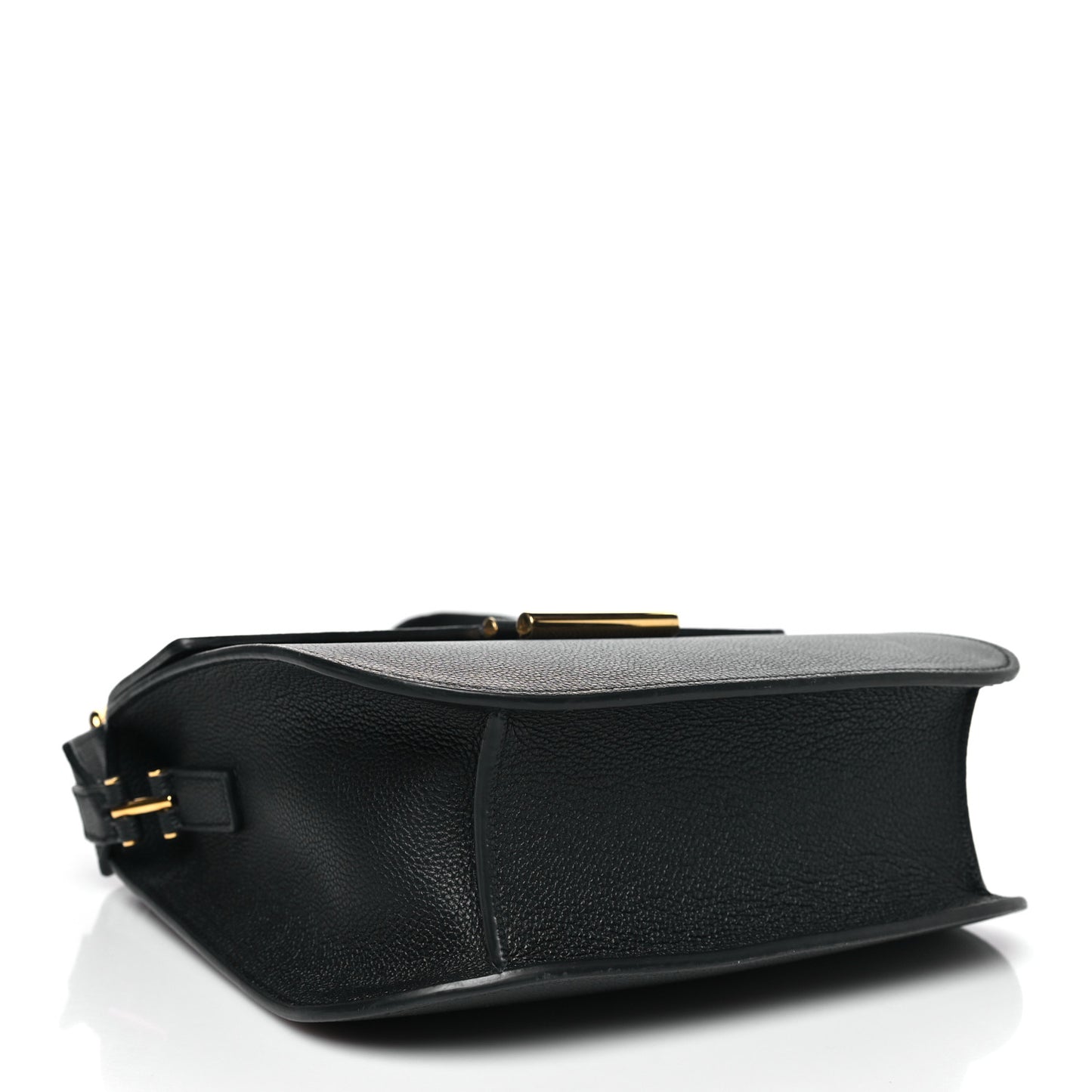 Calfskin Medium T Clasp Tara Crossbody Bag Black