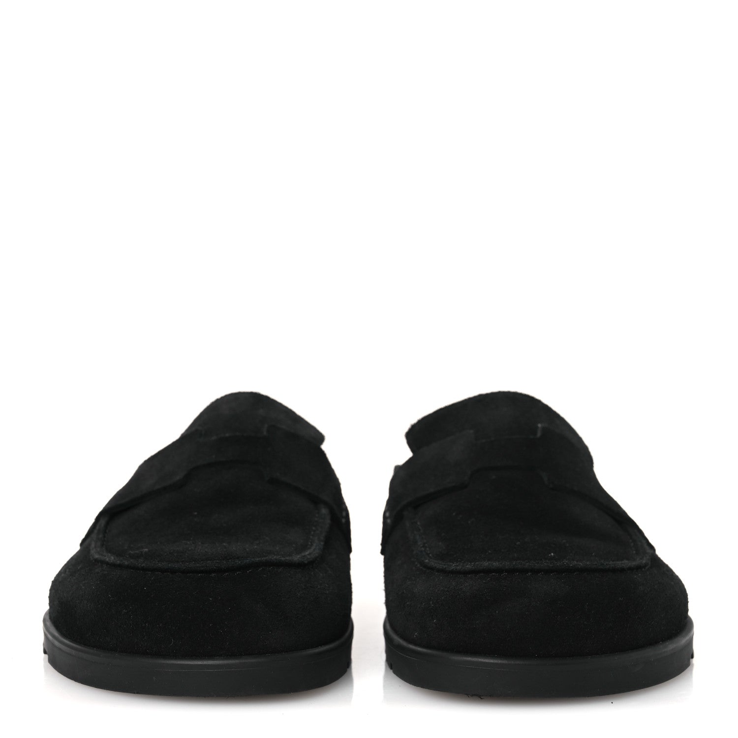Hermes Suede Calfskin Go Mules 39 Black 3 of 11