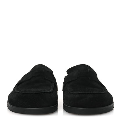 Hermes Suede Calfskin Go Mules 39 Black 3 of 11