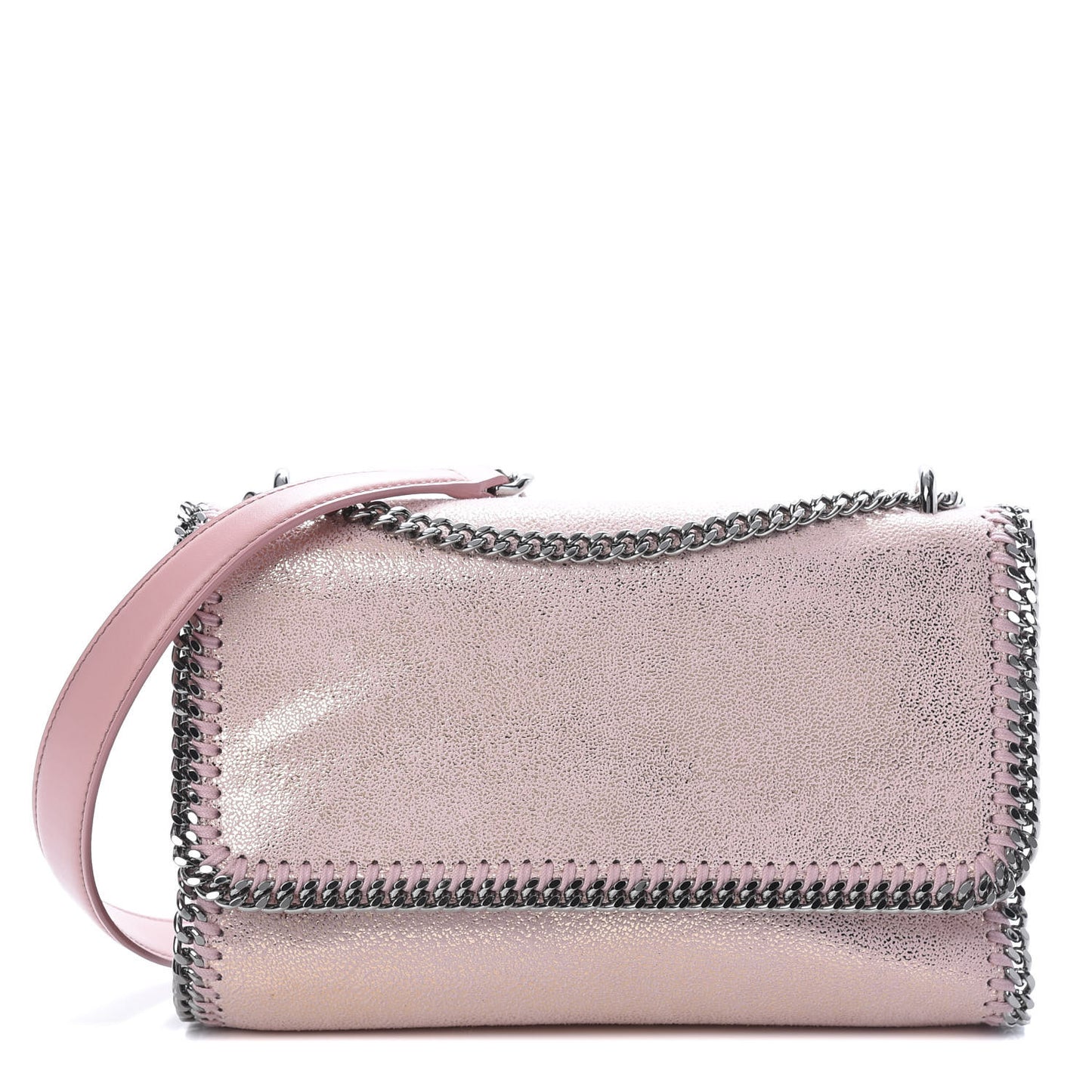 Metallic Shaggy Deer Falabella Messenger Pink