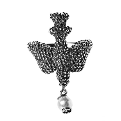 Gucci Sterling Silver Pearl Bird Ring 52 6 1 of 5