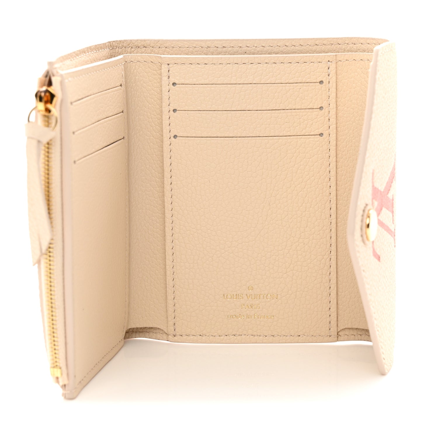 Empreinte Monogram Giant Victorine Wallet Creme Bois De Rose