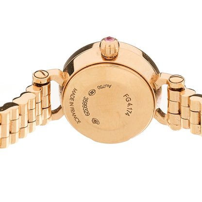 Hermes 18K Rose Gold Diamond Pink Sapphire 16mm Faubourg Quartz Watch 4 of 4