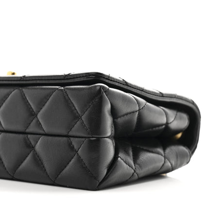 Chanel Shiny Lambskin Quilted Enamel CC Small Flap Black 10 of 11