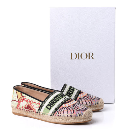 Christian Dior Embroidered Dior In Lights Granville Espadrille 38 Multicolor 10 of 10