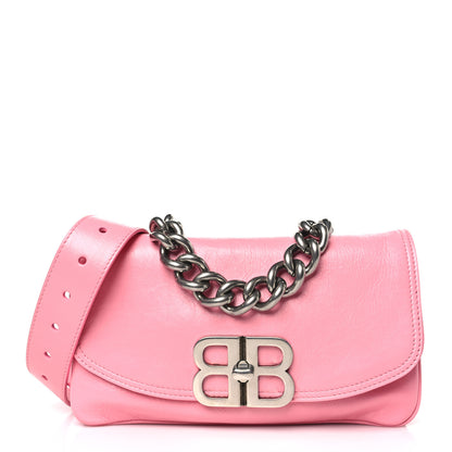 Balenciaga Peach Calfskin Small BB Soft Flap Bag Sweet Pink 1 of 9