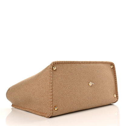 Fendi Melange Flannel Medium Fendi Way Tote Camel 3 of 6