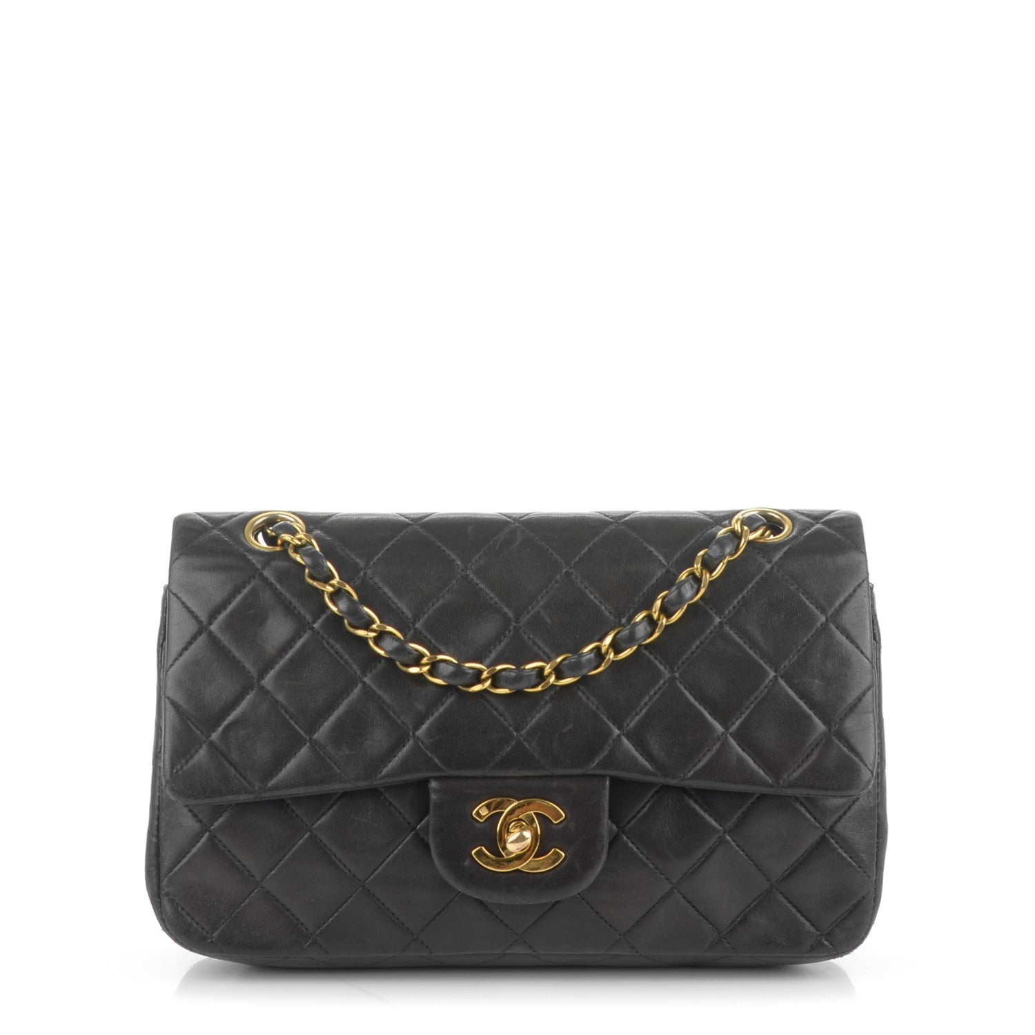 Chanel Lambskin Quilted Small Double Flap Black 1 of 13