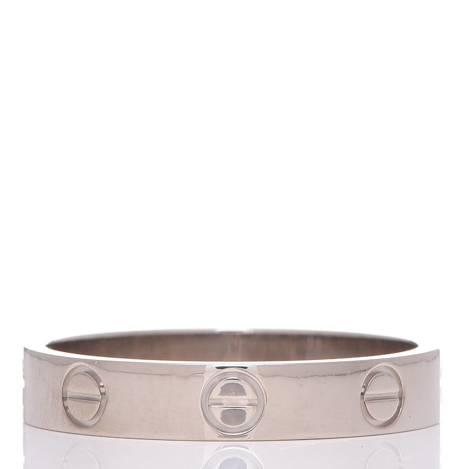 Cartier 18K White Gold 3.5mm LOVE Wedding Band Ring 55 7.25 4 of 4