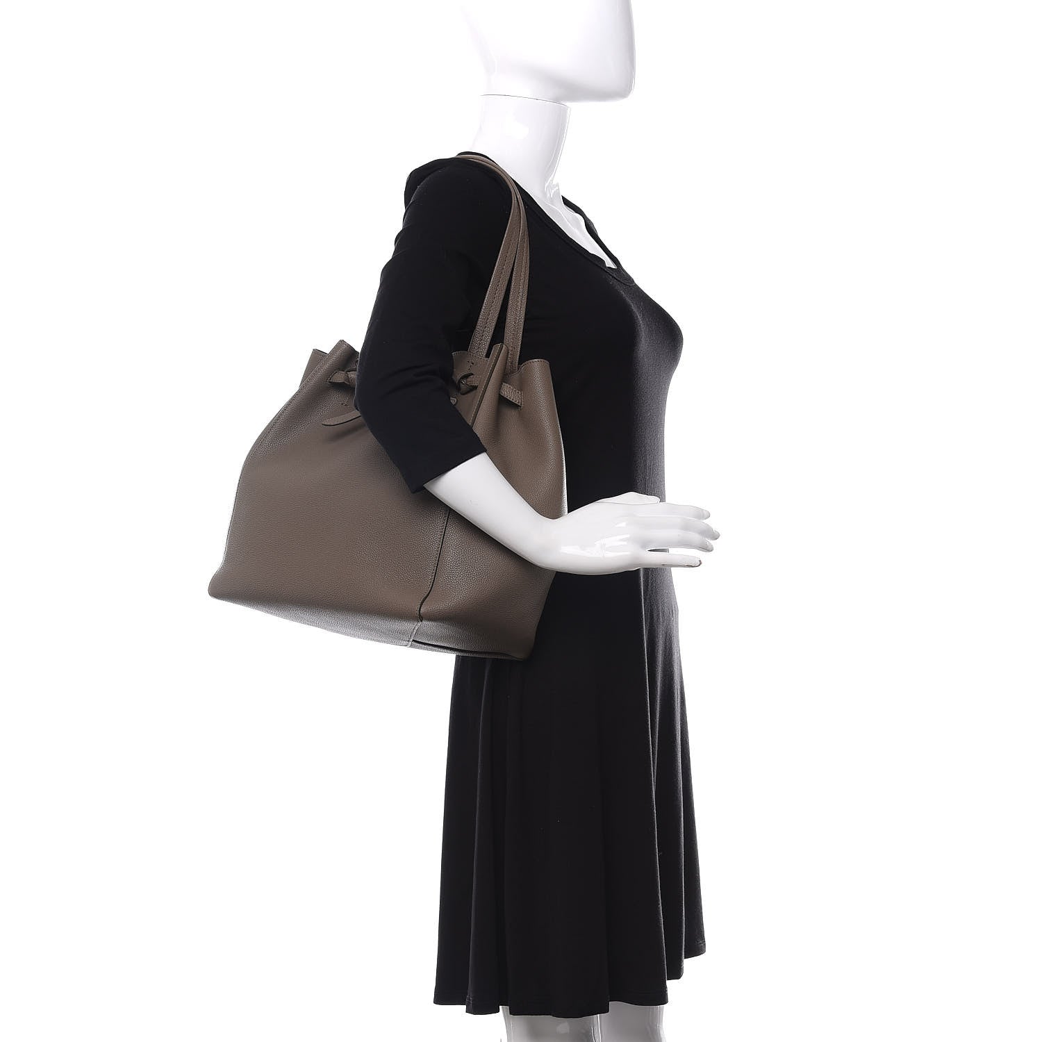 Celine Soft Grained Calfskin Medium Belt Cabas Phantom Taupe 2 of 11