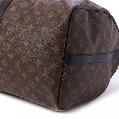 Louis Vuitton Monogram Macassar Keepall Bandouliere 55 5 of 10