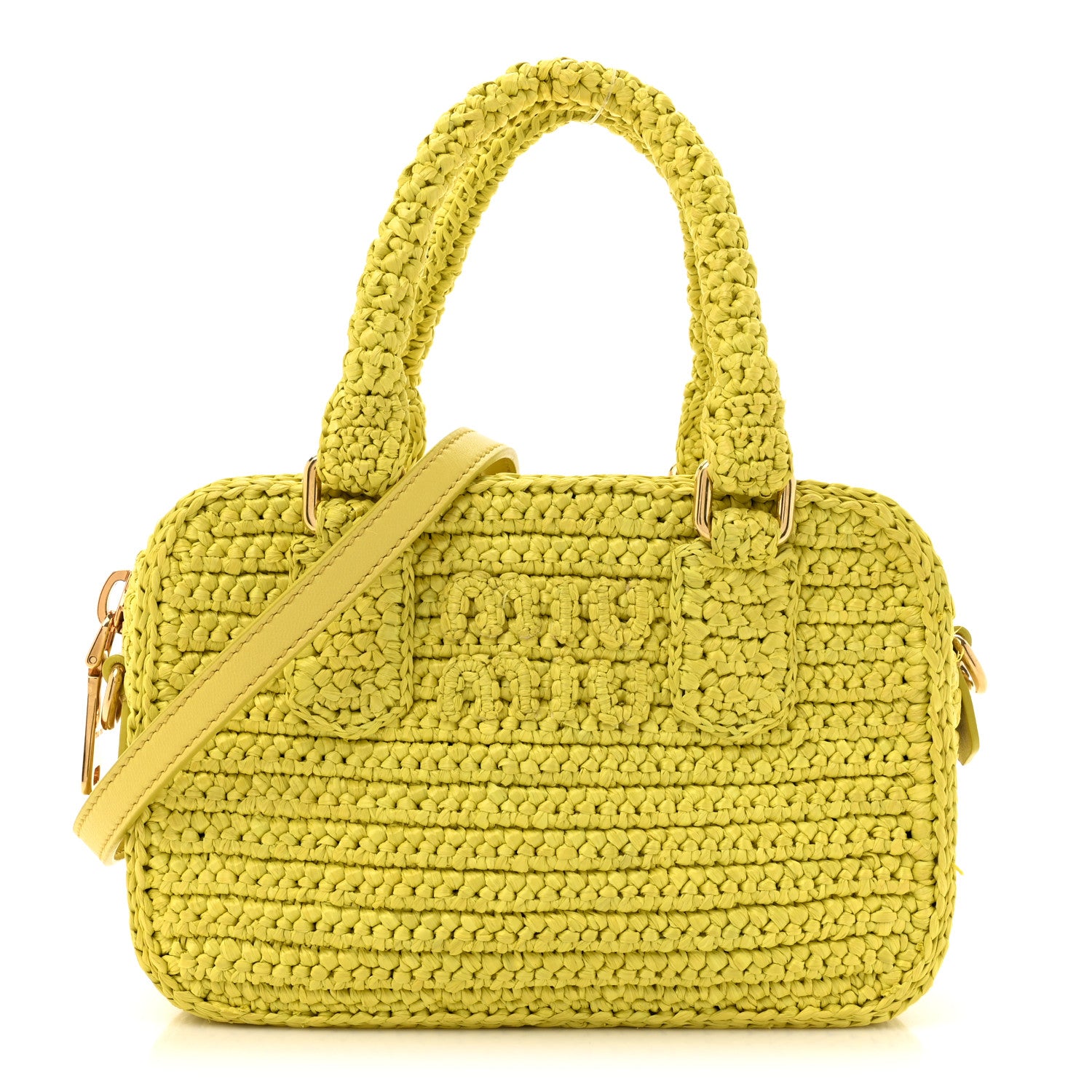 Miu Miu Crochet Calfskin S Narrow Arcadie Cedro 1 of 10