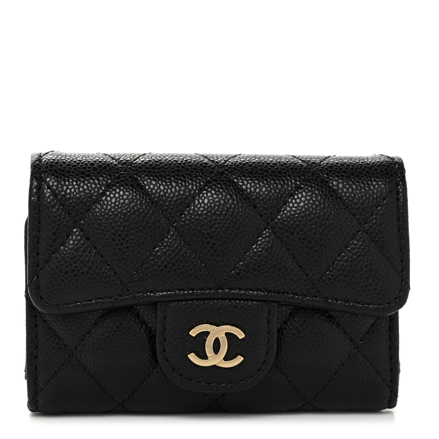 Chanel Caviar Quilted Classic 4 Key Holder Wallet Black 1 of 10