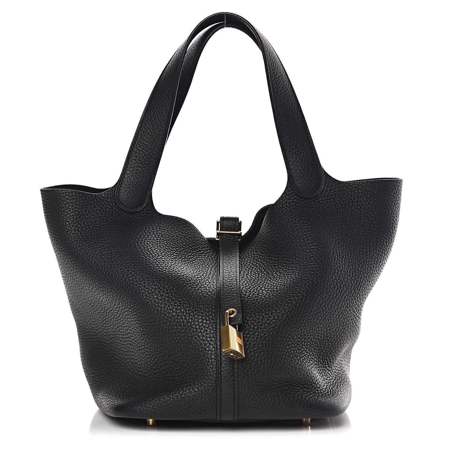 Hermes Taurillon Clemence Picotin Lock 22 MM Black 1 of 10