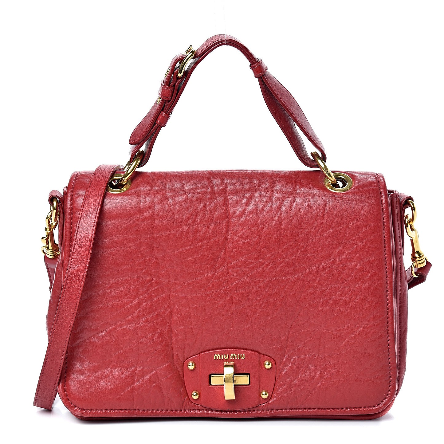 Nappa Padded Shoulder Bag Rubino