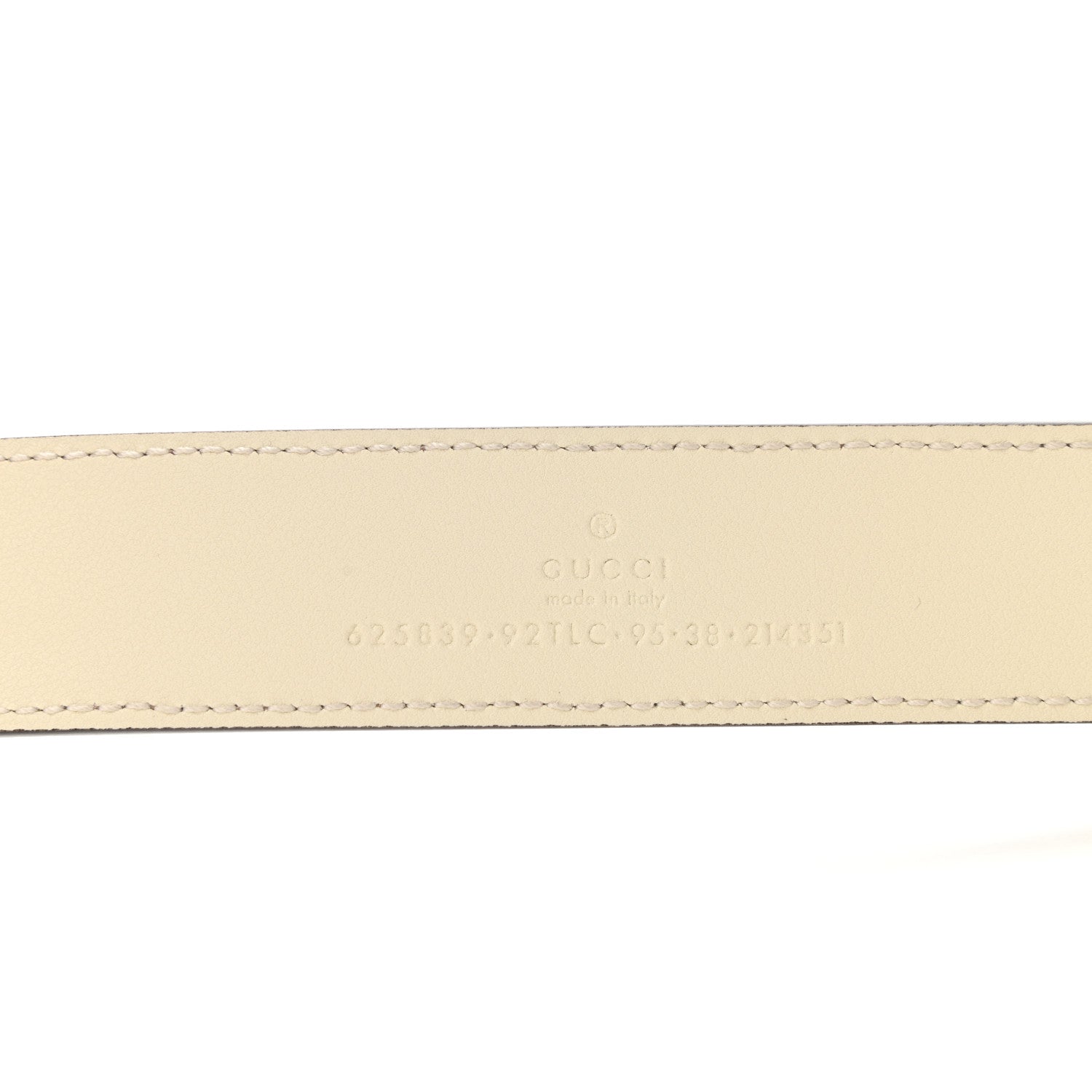 Gucci GG Supreme Monogram Matte Plutone Calfskin Double G 30mm Belt 90 36 Beige Ebony Mystic White 4 of 5