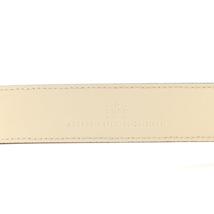 Gucci GG Supreme Monogram Matte Plutone Calfskin Double G 30mm Belt 90 36 Beige Ebony Mystic White 4 of 5