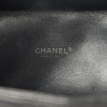 Chanel Metallic Aged Calfskin Quilted Briefcase Laptop Bag Grey 6 of 11
