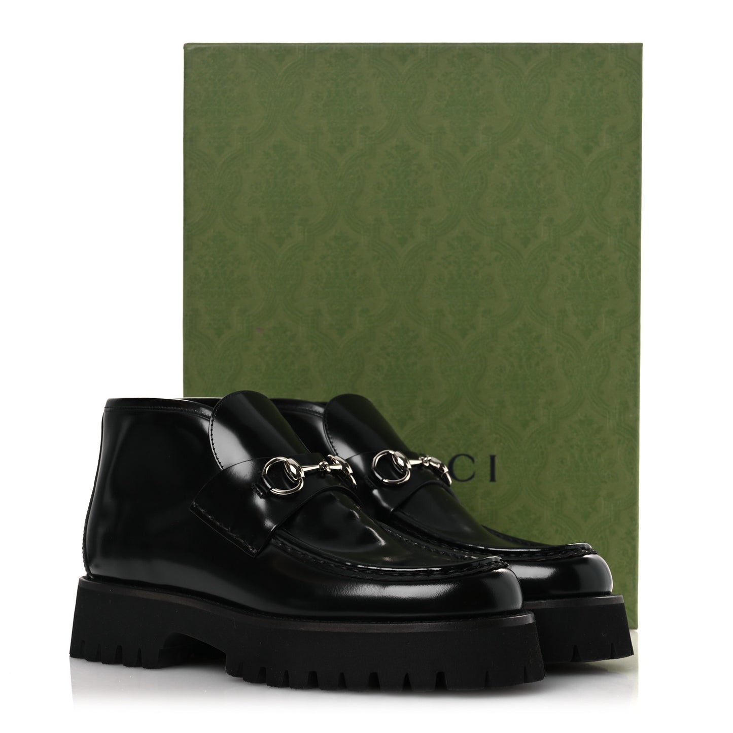 Cordovan Lux Womens Horsebit Platform Ankle Boots 39 Black