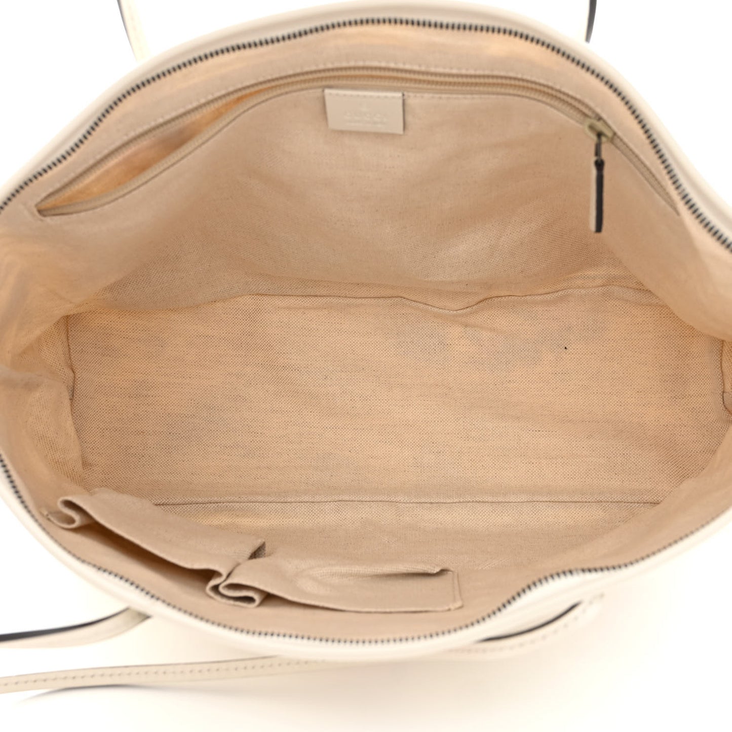 Canvas Flora Knight Medium Zippered Tote White