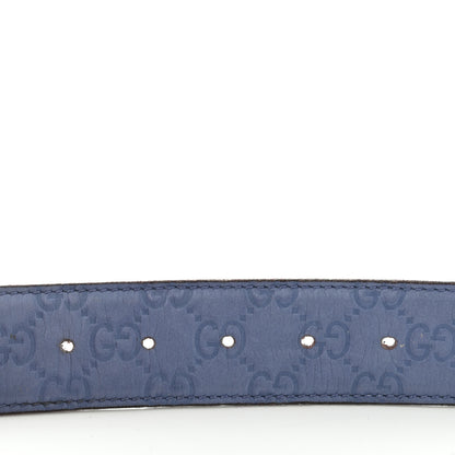 Gucci Guccissima Interlocking G Belt 90 36 Blue 3 of 13