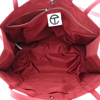 Telfar Vegan Leather Large Shopping Bag Oxblood 5 of 11