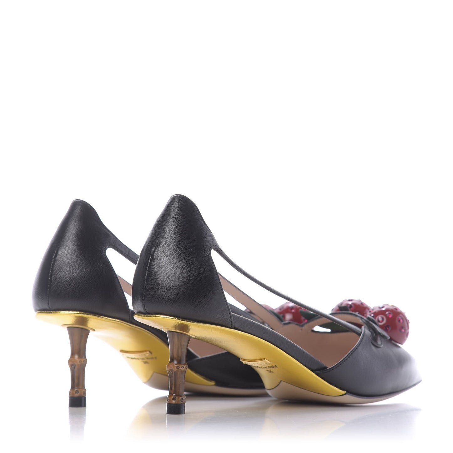 Nappa Unia Cherry Pumps 38 Black