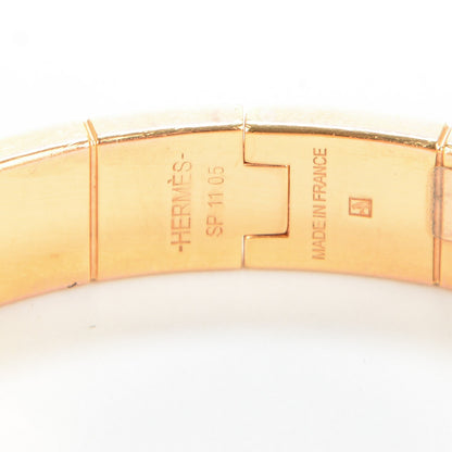 Hermes Enamel Charniere Uni Narrow Hinged Bracelet S White 4 of 5