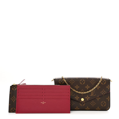 Louis Vuitton Monogram Pochette Felicie Chain Wallet Fuchsia 1 of 11