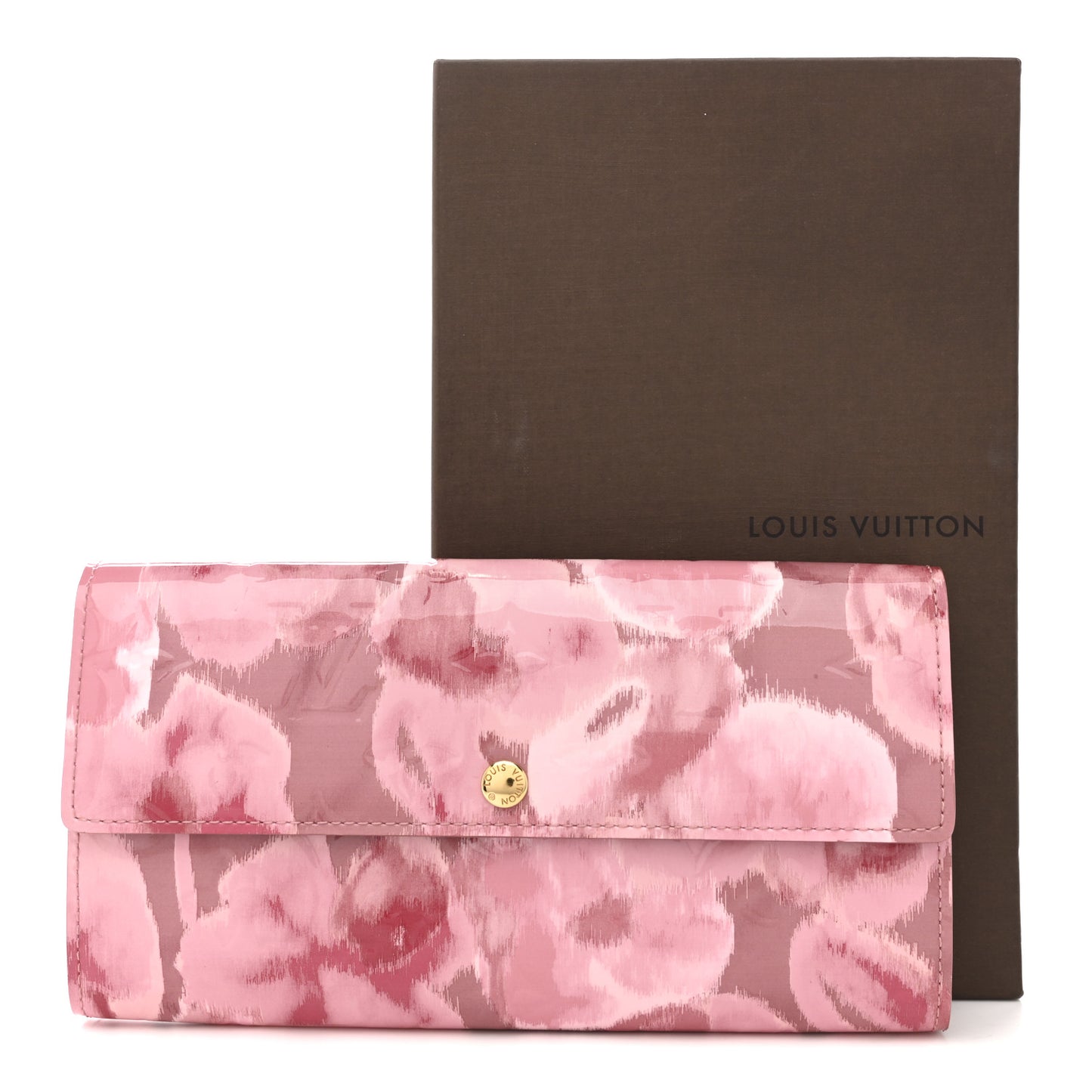 Vernis Ikat Sarah Wallet Rose Velours
