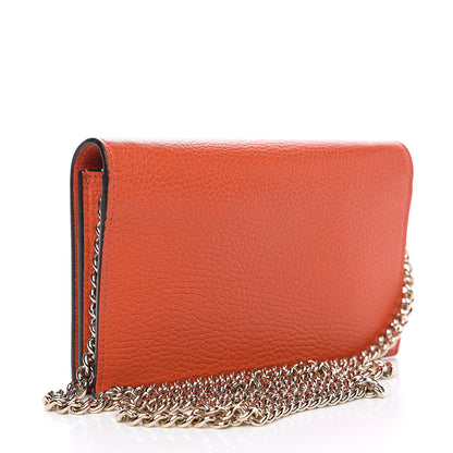 Gucci Dollar Calfskin Medium Betty Chain Wallet Sun Orange 2 of 7