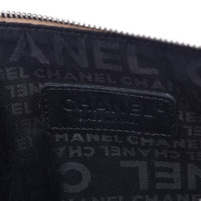Chanel Lambskin Crossword Pochette Beige Black 6 of 9