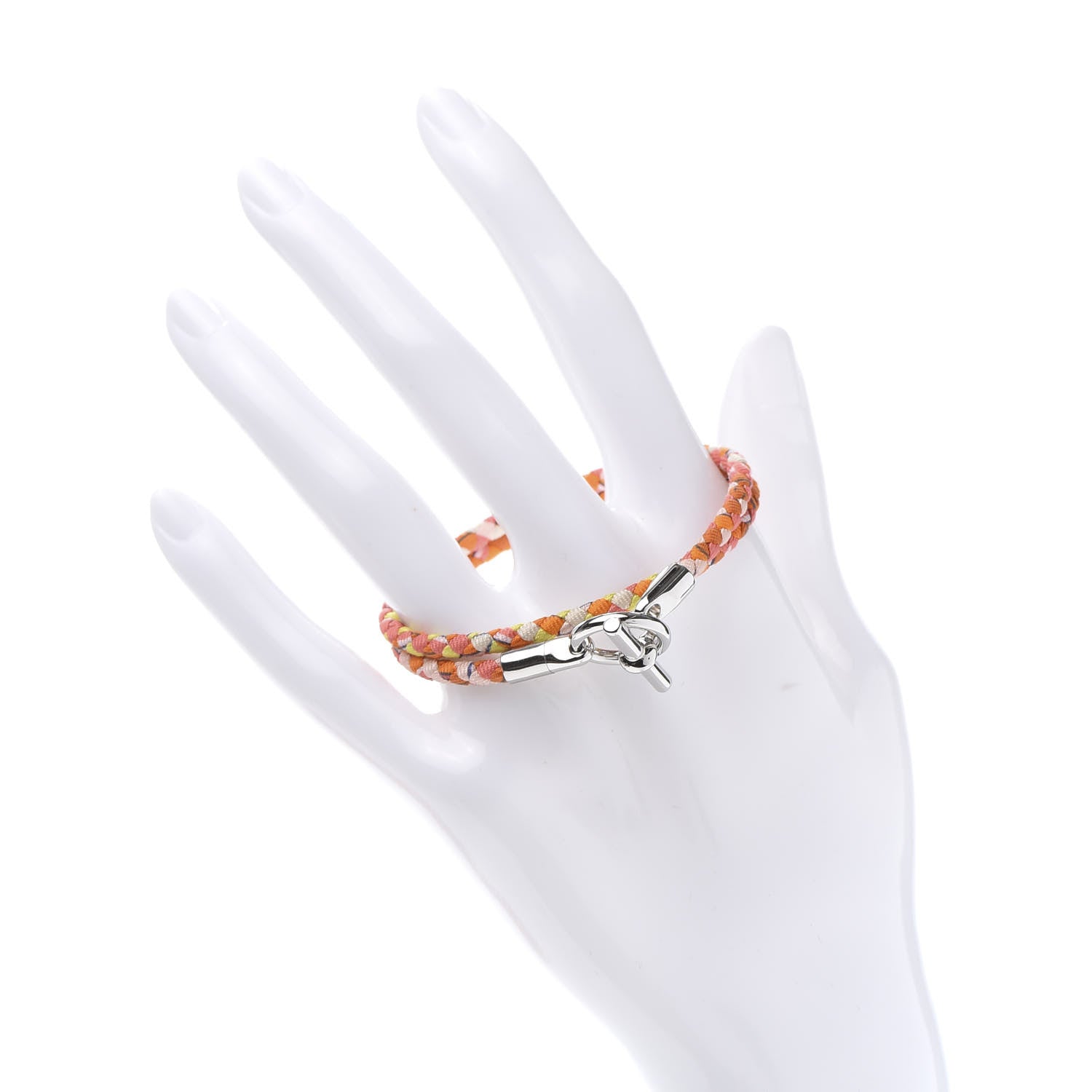 Hermes Silk Glenan Double Tour Bracelet T1 Tropical 2 of 6