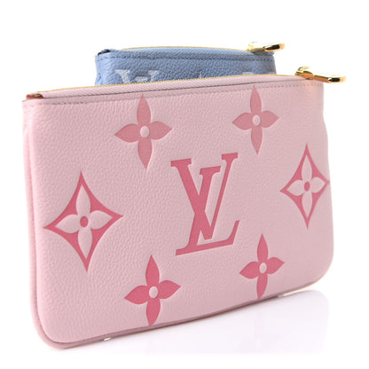 Louis Vuitton Empreinte Monogram Giant By The Pool Trio Pouch Rosebud Summer Blue Cream Saffron 3 of 9