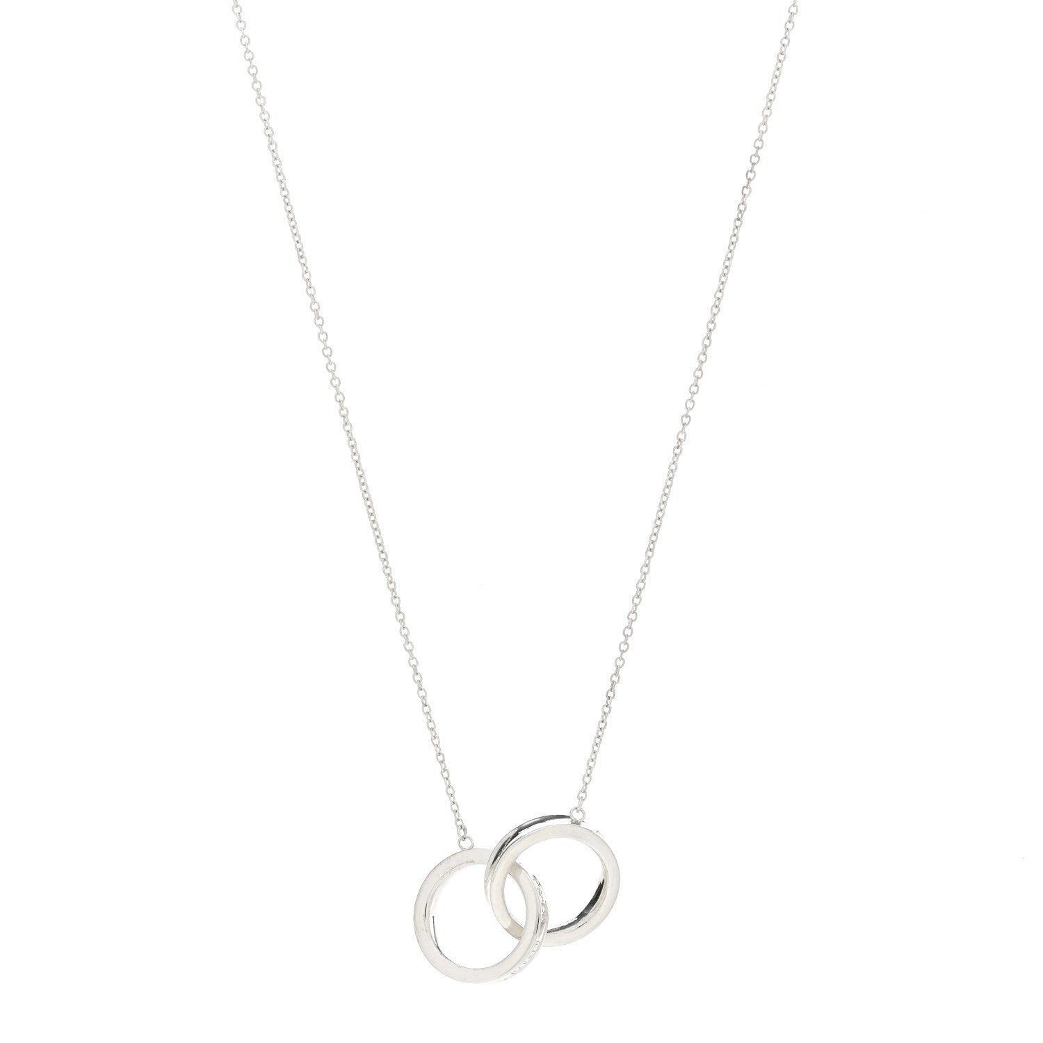 Tiffany Sterling Silver 1837 Interlocking Circles Pendant Necklace 1 of 7