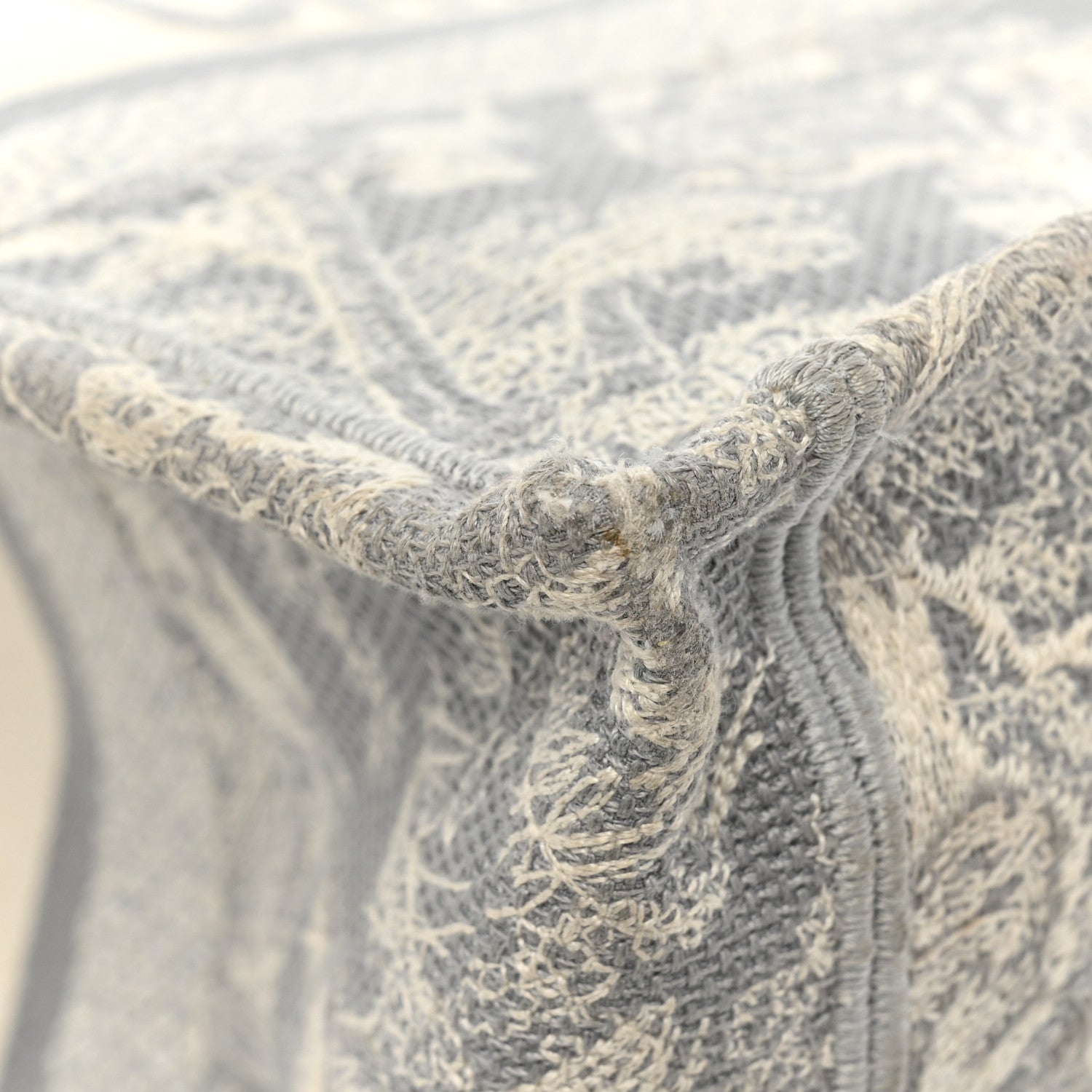 Christian Dior Canvas Embroidered Medium Dioriviera Toile De Jouy Reverse Book Tote Gray 17 of 20