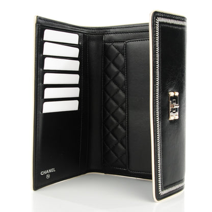 Chanel Lambskin Large Flap Wallet Black 5 of 8