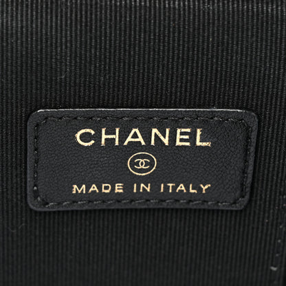 Chanel Lambskin Quilted Top Handle Mini Vanity Case With Chain Black 6 of 11