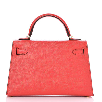 Hermes Epsom Mini Kelly Sellier 20 Rouge Tomate 4 of 29