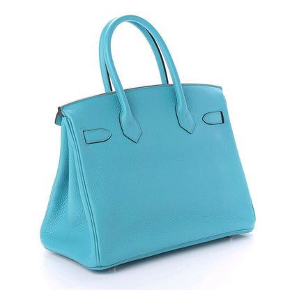 Hermes Taurillon Clemence Birkin 30 Bleu Saint Cyr 3 of 10