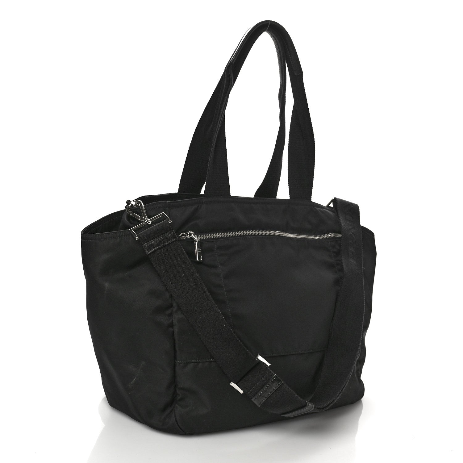 Prada Nylon Vela Baby Bag Black 4 of 12